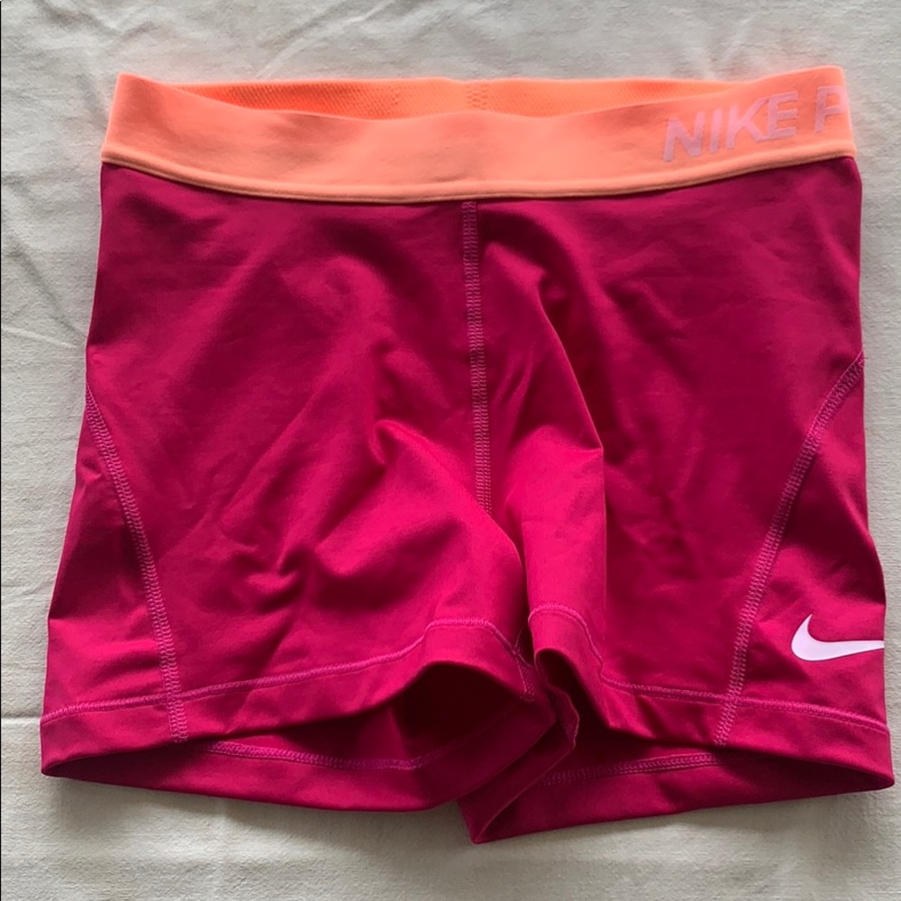 Nike Pro MAGENTA Spandex Athletic Shorts